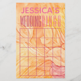 Bröllopsfest BINGOFrisk Flor Design Flygblad