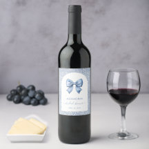 Bröllopsfest Blå Slinga Vit Båge Blommönster