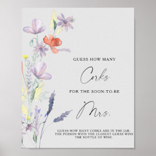 Bröllopsfest Blomstergissning Hur Många Korkar Poster