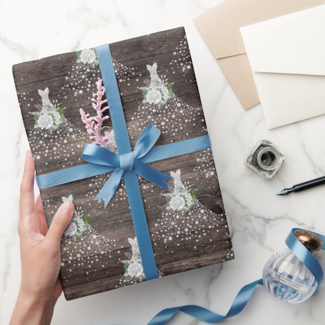 Bröllopsfest Bröllopsklänning rustic party Presentpapper (Gifting)