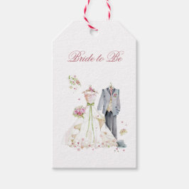 Bröllopsfest Brud & Brudgum Rosa creme klänning Presentetikett