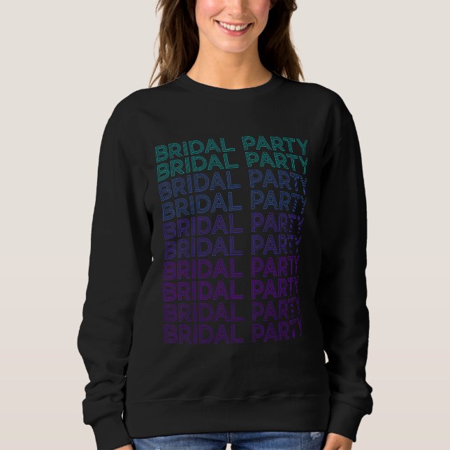 Bröllopsfest Brud Retro Sängkammarefest T Shirt (Framsida)