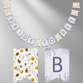 Bröllopsfest Brud till Bina Blommande Bin Vimplar