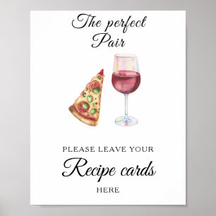 Bröllopsfest Din receptkort här Poster