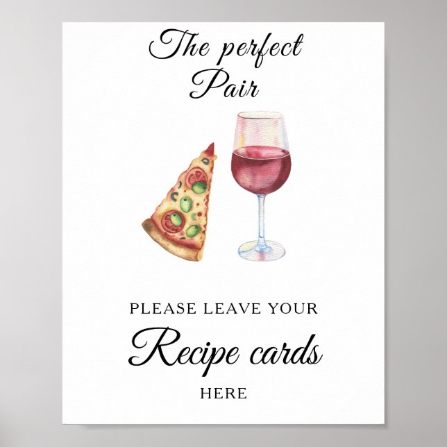  Bröllopsfest Din receptkort här Poster (Framsidan)