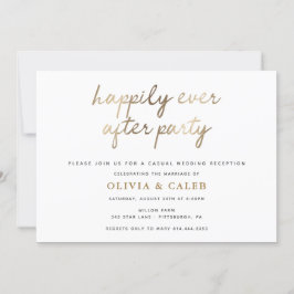 Bröllopsfest efter lyckligt slut Wedding Reception Inbjudningar
