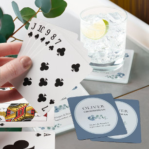Bröllopsfest Eukalyptus Grönska Brudgum Casinokort
