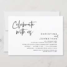 Bröllopsfest, Fira med oss Inbjudan