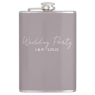 Bröllopsfest Flask Gift - Beige Fickplunta