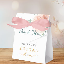 Bröllopsfest för blommande roséguld rosa tack presentaskar