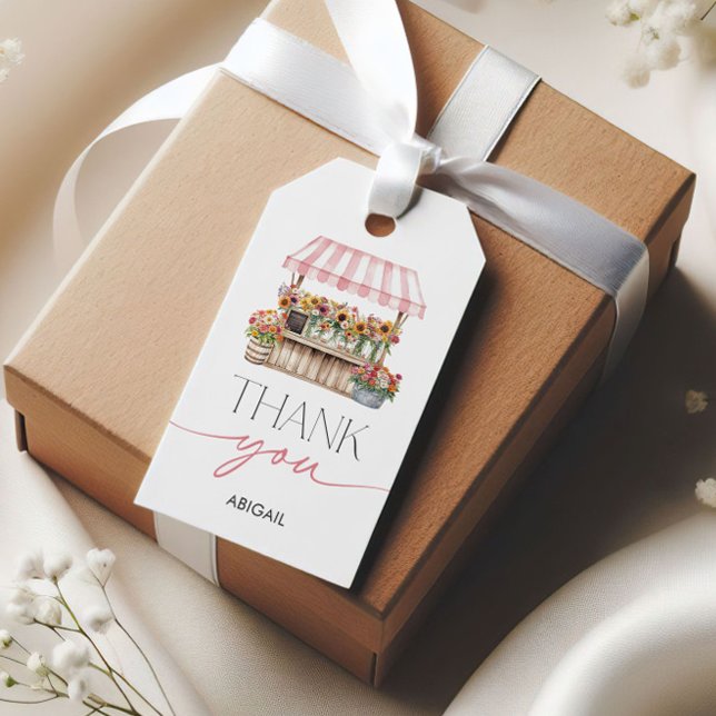 Bröllopsfest för bruden som är ny på marknaden presentetikett (She's Fresh Off the Market Bridal Shower Gift Tags)