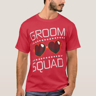 Bröllopsfest för groomfyrkantig t shirt