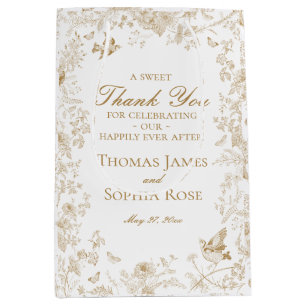 Bröllopsfest för guld Toile De Jouy-Blommigten