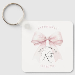 Bröllopsfest för hon knyter knuten nyckelring