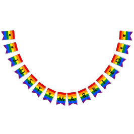 Bröllopsfest för pride för ny giftaregnbågeflagga vimplar