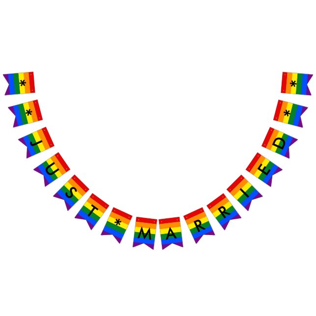 Bröllopsfest för pride för ny giftaregnbågeflagga vimplar (Alla)