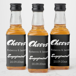 Bröllopsfest för svarta Förlovningar - favoriter Spritflaskor Etikett