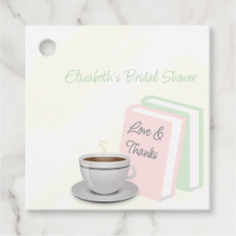 Bröllopsfest för te och böcker gåvor etiketter