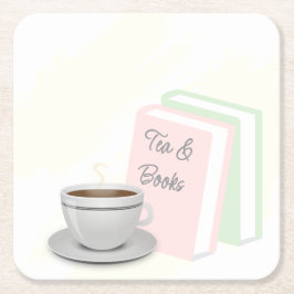 Bröllopsfest för Tea & Books Underlägg Papper Kvadrat