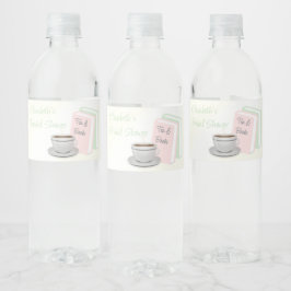 Bröllopsfest för Tea & Books Vattenflaskor Etikett