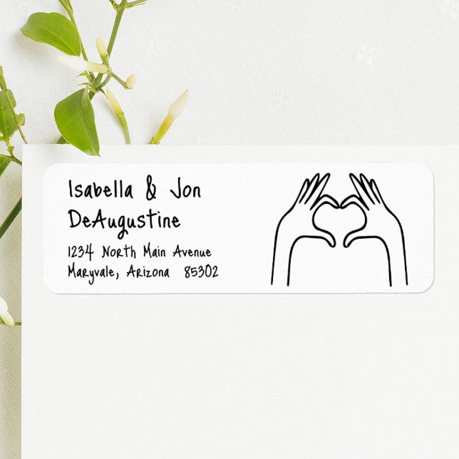 Bröllopsfest Förlovningsinbjudan Returadressetiket Returadress Etikett (Skapare uppladdad)