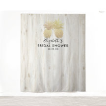 Bröllopsfest Foto Bakgrund Guld Ananas Par