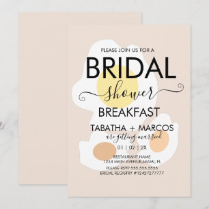 Bröllopsfest Frukost Egg Brunch Inbjudan