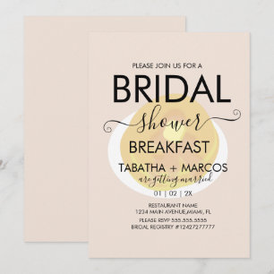 Bröllopsfest Frukostpannkakor Brunch Inbjudan