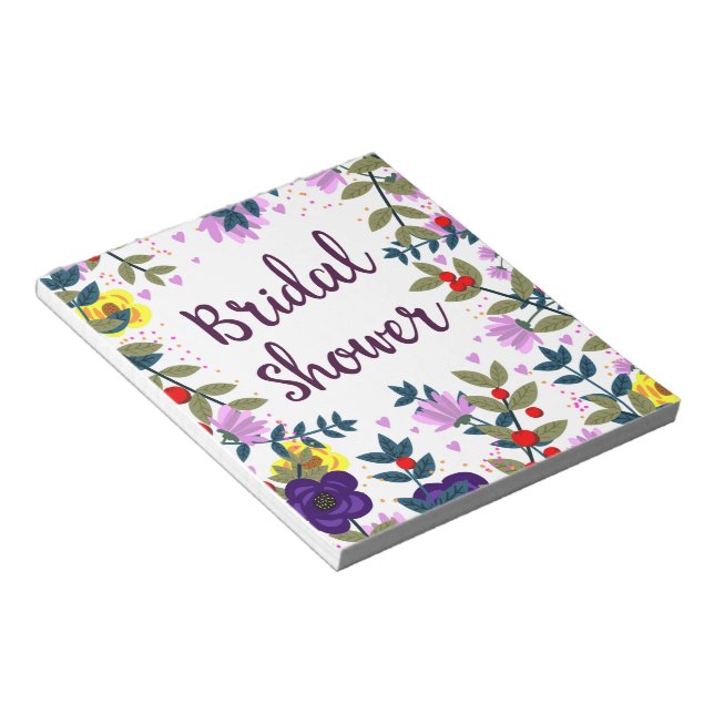Bröllopsfest Gamla Blommor Anteckningsblock (Vinklad)