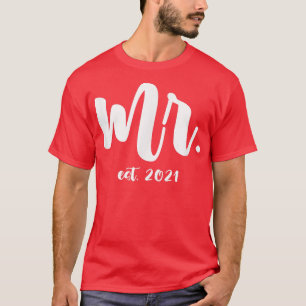 Bröllopsfest Giftermål Honeymoon Bride Groom Coupl T Shirt