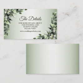 Bröllopsfest Grey Blommigt Eucalyptus Löv Tilläggskort