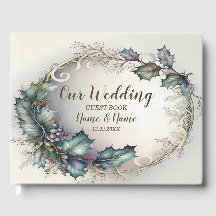 Bröllopsfest Gröna Lila Blad Guld Elegant