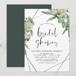 Bröllopsfest grönska Magnolia Inbjudningar