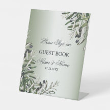 Bröllopsfest Grönt Löv Black Olive Elegant