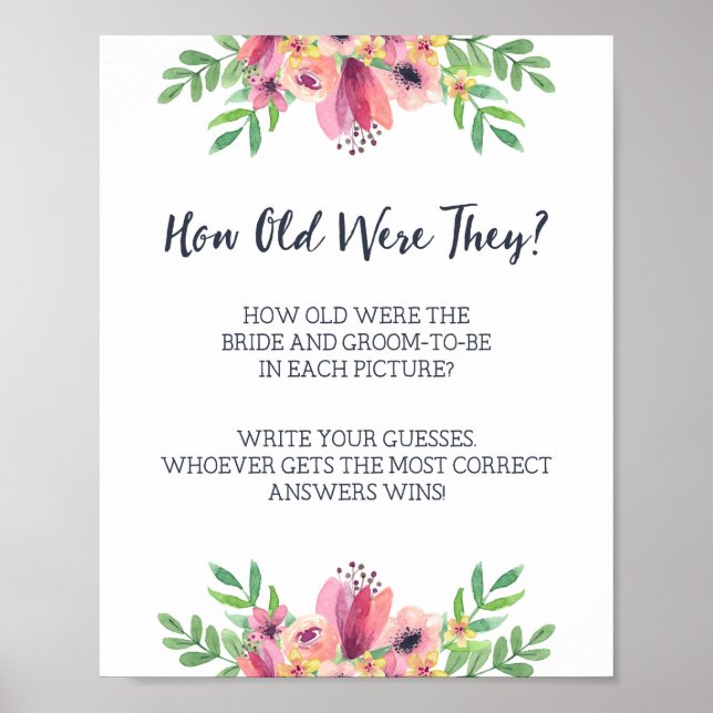 Bröllopsfest Hur gamla var de Teckenspel Poster (Framsidan)