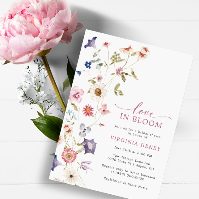 Bröllopsfest i full blom  Inbjudan (Bridal Shower Love In Bloom Invitation by Painted Paperie
)
