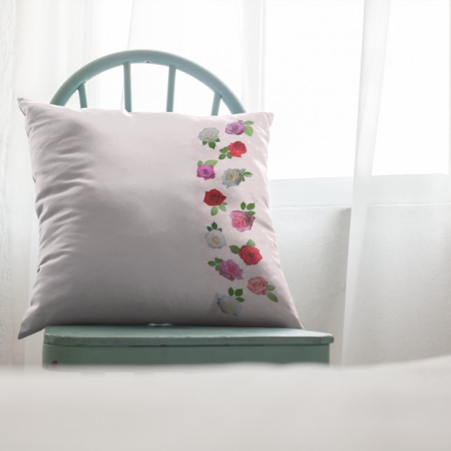 Bröllopsfest i rosenträdgård kudde (Skapare uppladdad)