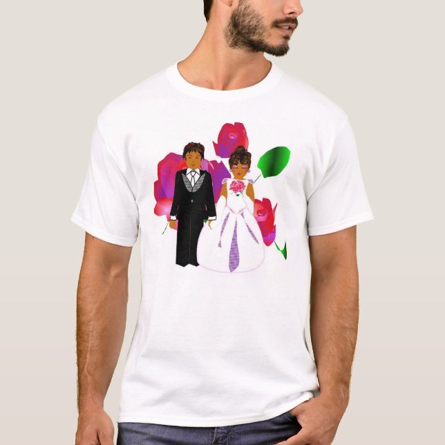 Bröllopsfest II "Flower Girl" T-Shirt Customized (Framsida)