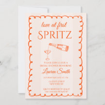 Bröllopsfest-inbjudan 'Kärlek vid första spritz'