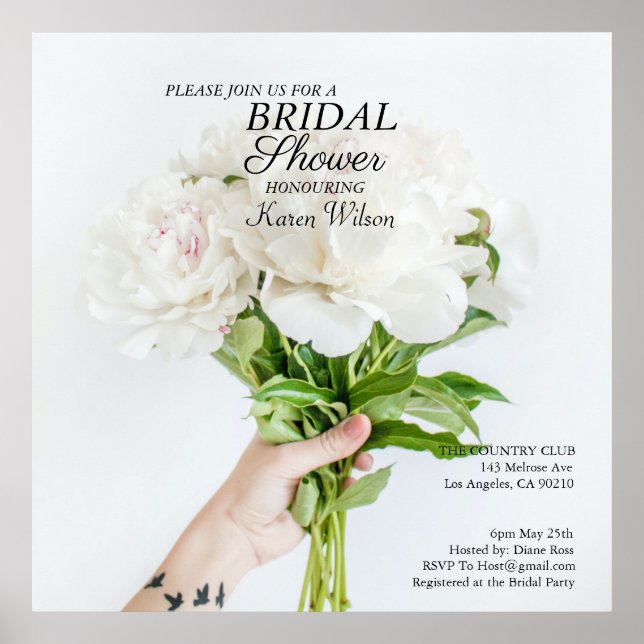 Bröllopsfest inbjudan RSVP-kort Magnetaffisch A Poster (Framsidan)