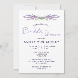 Bröllopsfest Lavendelblomsterbuketter Inbjudningar