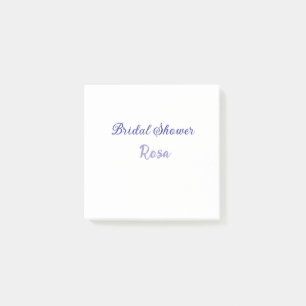 Bröllopsfest lila lägg till namn datum elegantstil post-it block