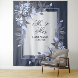 Bröllopsfest Marinblå Blommig Silvergrå Modern