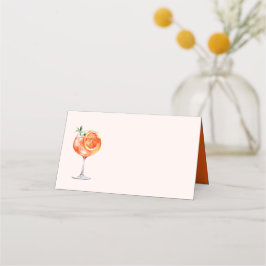 Bröllopsfest med akvarell-cocktailtema placeringskort