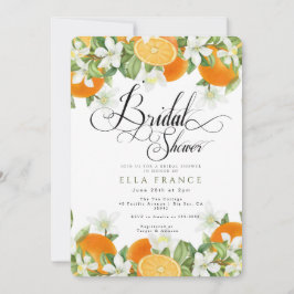 Bröllopsfest med blommor och citroner inbjudningar
