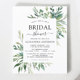 Bröllopsfest med budget grönska Botanisk inbjudan