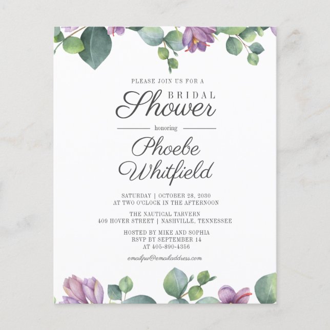 Bröllopsfest med eukalyptus och suckulent på budge (Framsida)