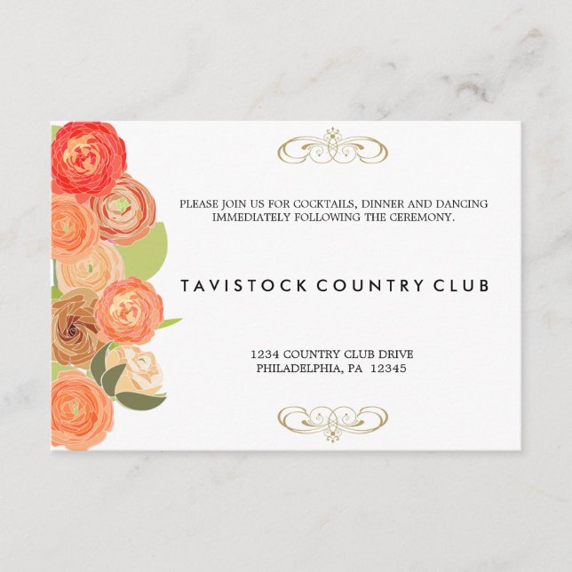 Bröllopsfest med fallande blommor-kort tilläggskort (Framsida)