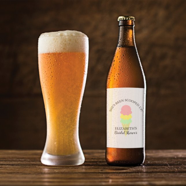 Bröllopsfest med glass ölflaska etikett (Skapare uppladdad)