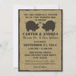 Bröllopsfest med grilltema inbjudningar